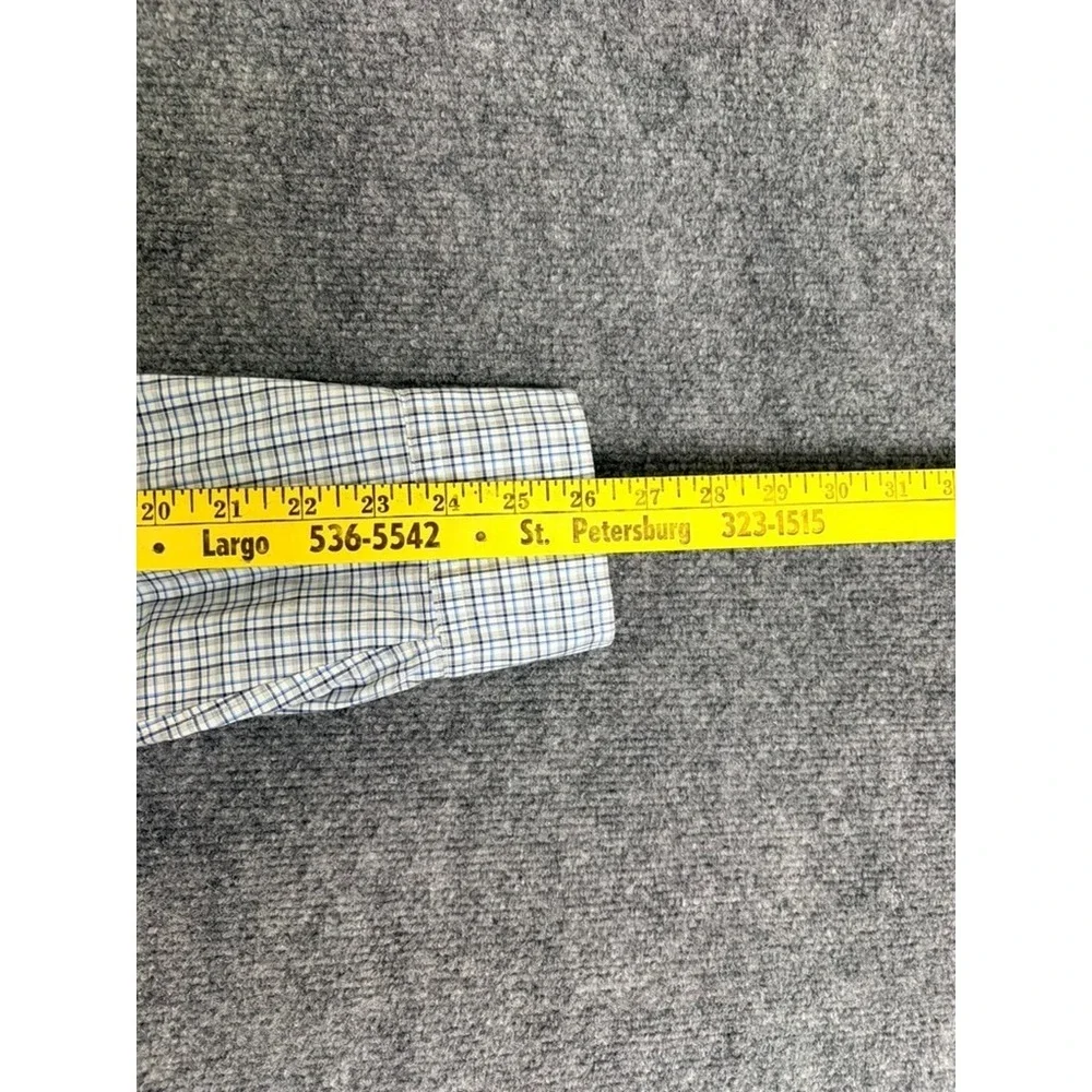 Ralph Lauren Polo  100% Cotton Stretch Button Up Shirt Multicolor Check Size XL